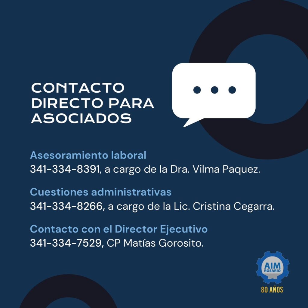 CONTACTO DIRECTO PARA LOS ASOCIADOS